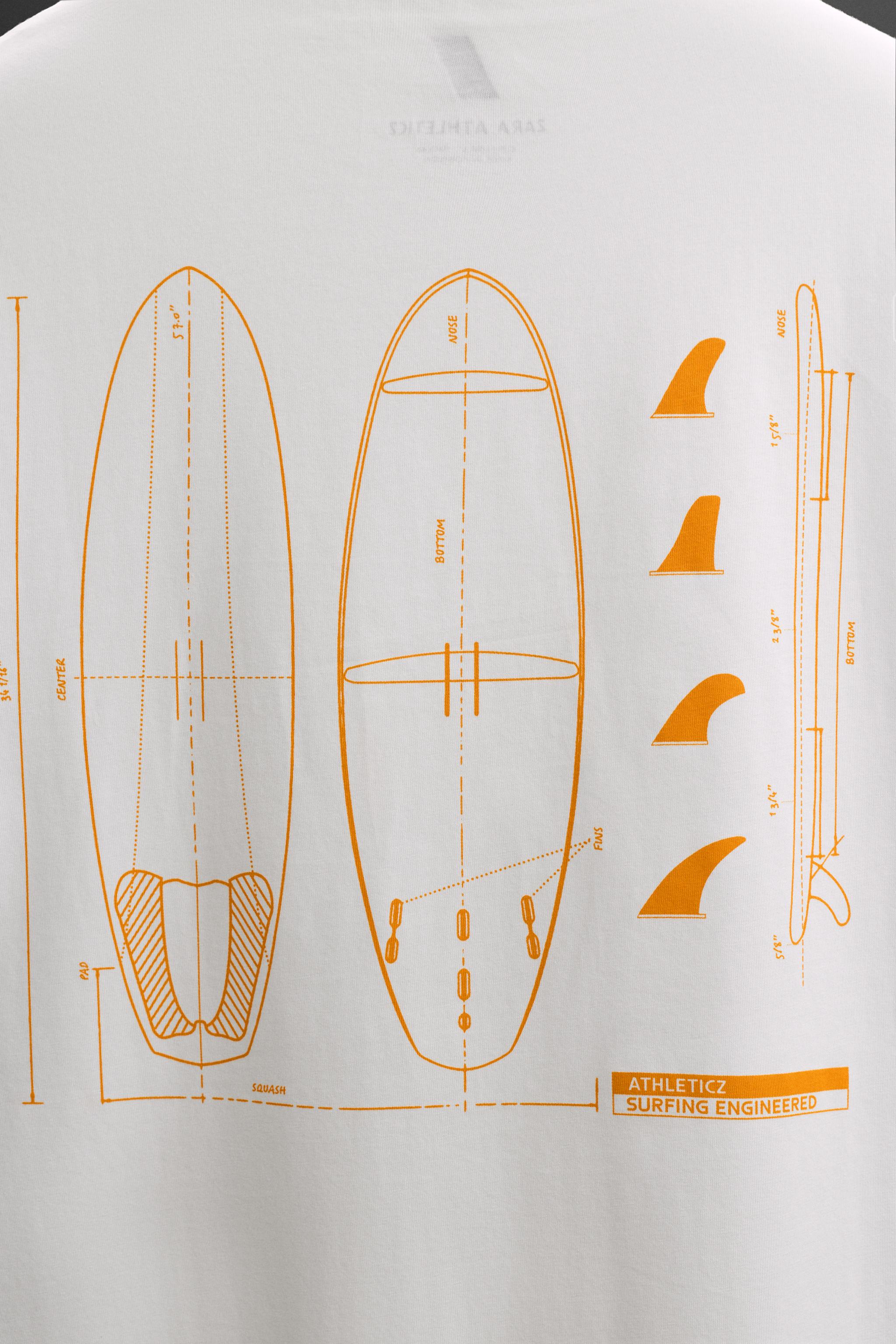 T-SHIRT IMPRIMÉ PLANCHES DE SURF